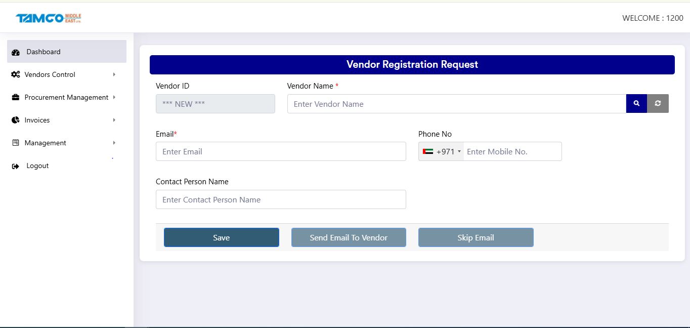 2. vendor registeration initial information (1)